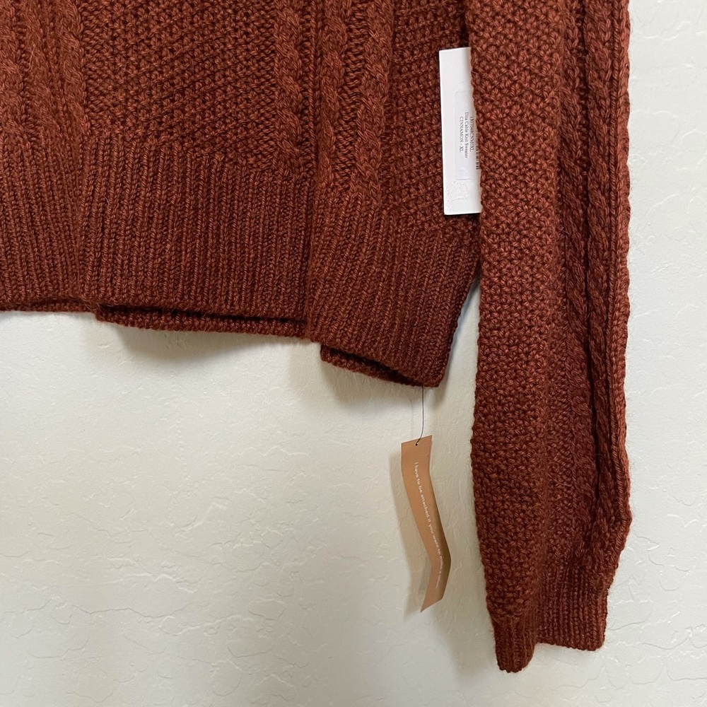 New Women's Reformation Dita Cable Alpaca Sweater - Picture 4 of 9